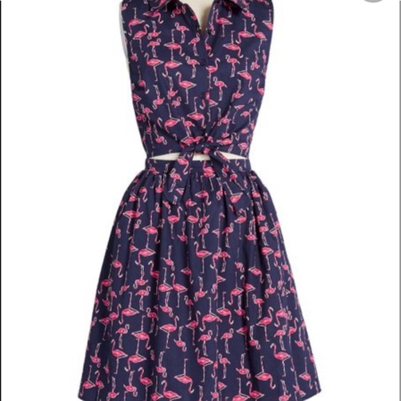 Modcloth Dresses & Skirts - ModCloth flamingo dress